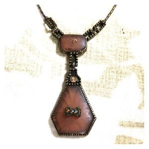 Vintage Women’s Necklace Earth Tones Metal Chain